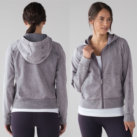 lululemon athletica Tops - Lululemon Loop Back Hoodie in Acid Rubber Dye Magnum Size ~4